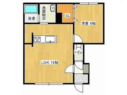 メゾン・ド・マリンIIIA(1LDK/1階)の間取り写真