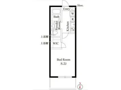 プランドール中浦和(1K/3階)の間取り写真