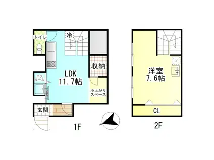 JAM HOUSE(1LDK/1階)の間取り写真