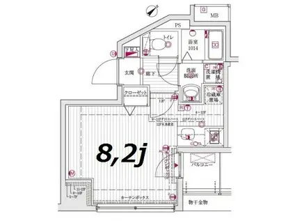 ル・リオン東向島(ワンルーム/5階)の間取り写真