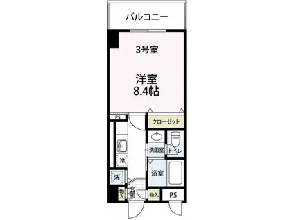 コーポ芝公園(1K/5階)の間取り写真