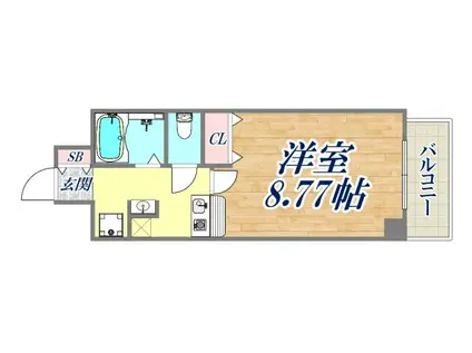 プレアデス月見山(1K/5階)の間取り写真