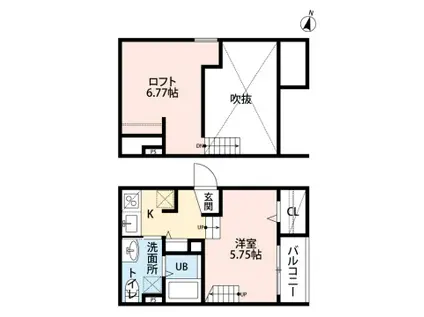 グラディーレ井尻(ワンルーム/2階)の間取り写真