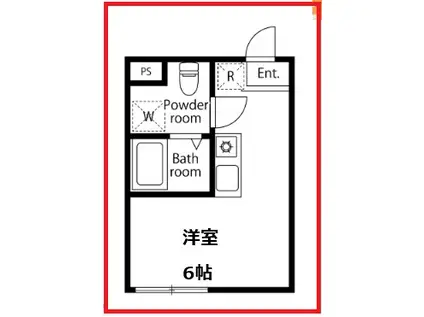 エスアールヤザイケ(ワンルーム/2階)の間取り写真