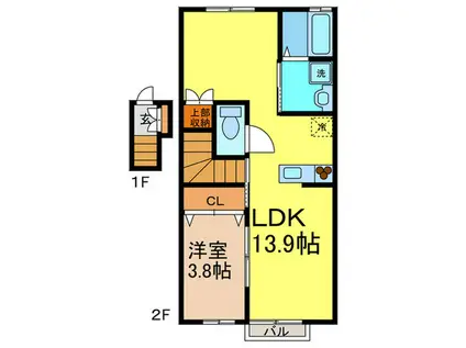 アーバンウッズ豊玉(1LDK/2階)の間取り写真
