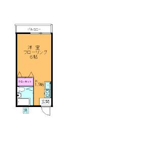 サンハイム北上(1K/2階)の間取り写真