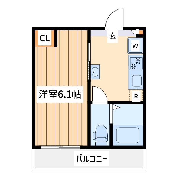 アザーレ・ソラ小田急相模原(1K/3階)の間取り写真