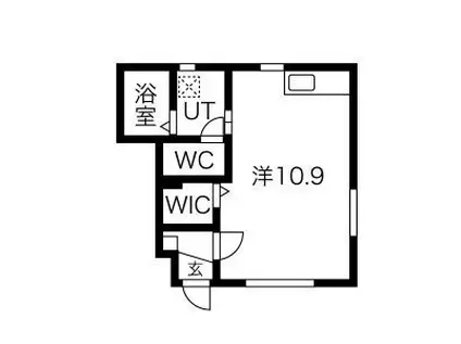AURORA HR(ワンルーム/1階)の間取り写真