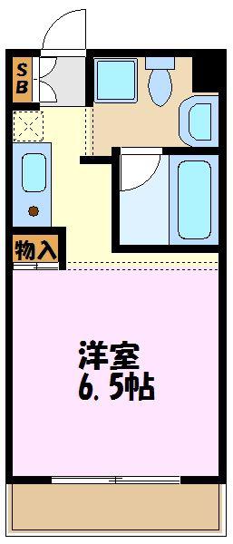 バージュアル横濱あざみ野(ワンルーム/1階)の間取り写真