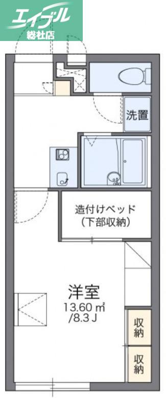レオパレスコンチェルトK(1K/2階)の間取り写真