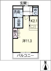 名鉄広見線 明智駅(名鉄) 徒歩6分 2階建 築18年(1K/2階)の間取り写真
