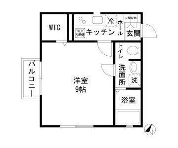 メゾン大岡A(1K/1階)の間取り写真