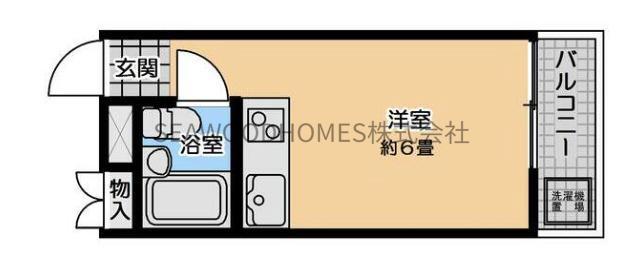 サミーズハウス金沢(ワンルーム/2階)の間取り写真