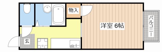 Aハイツ(1K/1階)の間取り写真