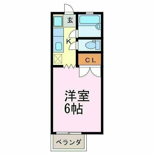 GLANZ(1K/2階)の間取り写真