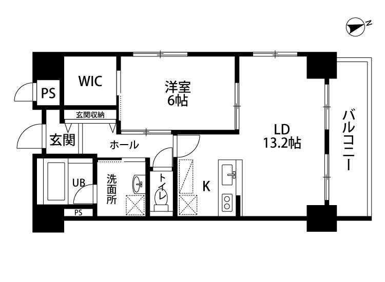 TRIBUTE元浜(1LDK/8階)の間取り写真