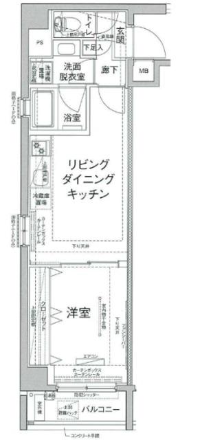 アイル プレミアム江古田(1LDK/3階)の間取り写真