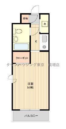 ジョイフル氷川台(1K/3階)の間取り写真