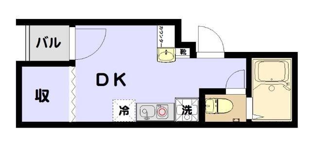 アールヒルズ日本橋(ワンルーム/4階)の間取り写真