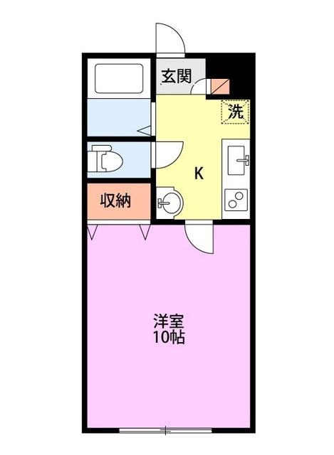 HILLS道玄坂(1K/1階)の間取り写真
