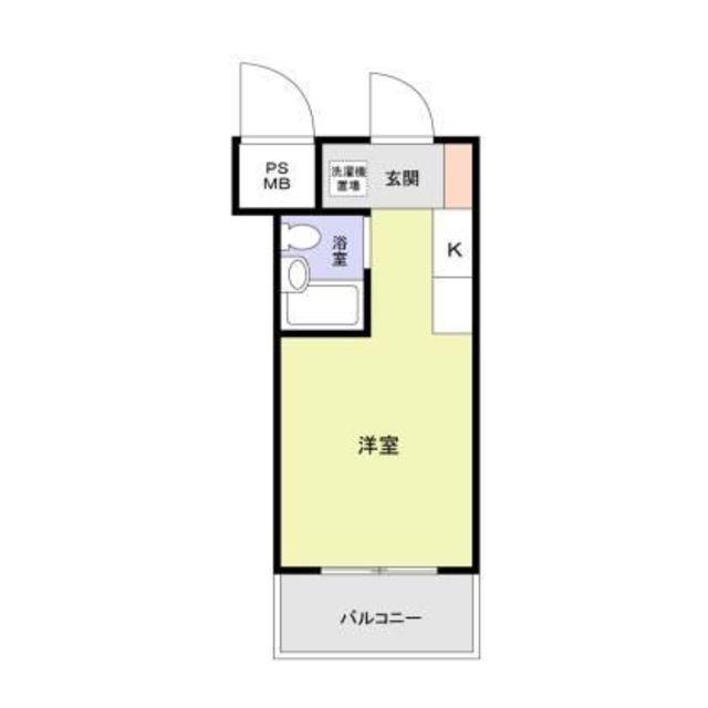 PLENDY鷺沼(ワンルーム/2階)の間取り写真