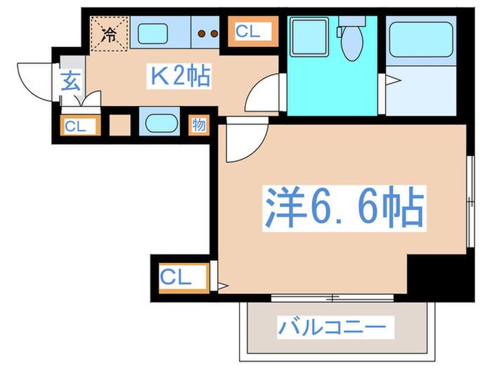 アジールコート西新宿(1K/7階)の間取り写真