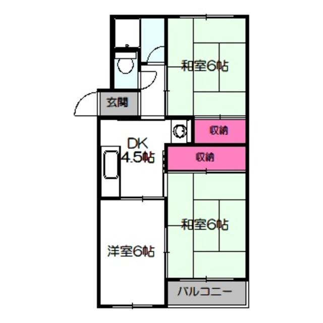 大宮第三コーポA棟(3DK/1階)の間取り写真