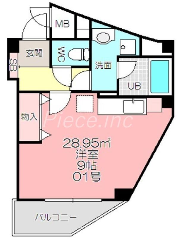 PARK HOUSE HINO(ワンルーム/3階)の間取り写真