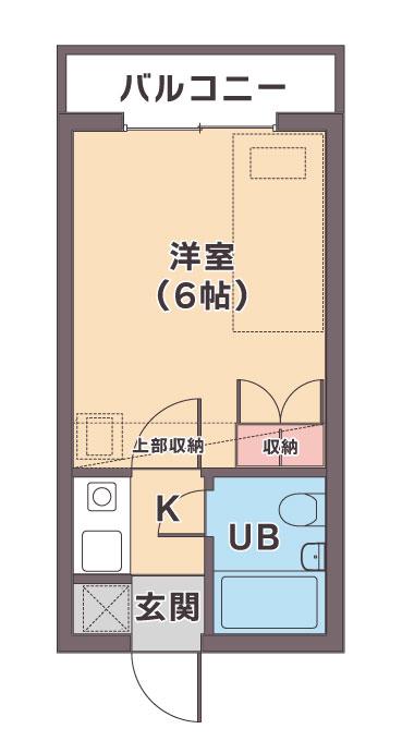 布勢レークマンション(1K/2階)の間取り写真