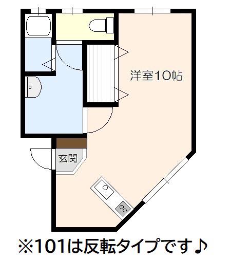 ハイツシュロッセ(ワンルーム/1階)の間取り写真