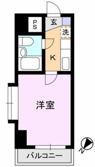 モナークマンション橋本弐番館(ワンルーム/4階)の間取り写真
