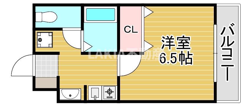 レジナコート(1K/10階)の間取り写真