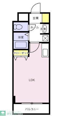 高砂ハイツ1(ワンルーム/4階)の間取り写真