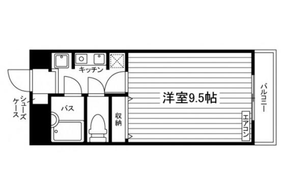 アミーゴ大供(1K/5階)の間取り写真