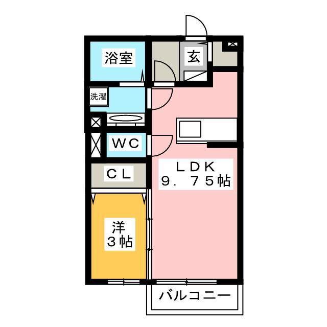 サン クレア I棟(1LDK/1階)の間取り写真
