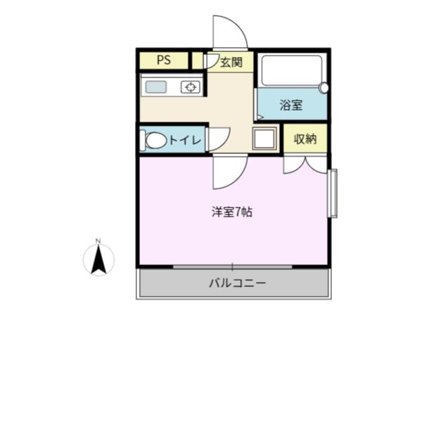 プレジール桑野(1K/3階)の間取り写真