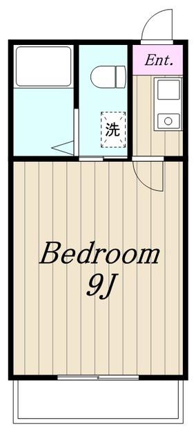 メゾンブランシュ(1K/1階)の間取り写真