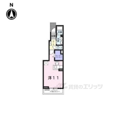 エスポワールドミール(ワンルーム/1階)の間取り写真