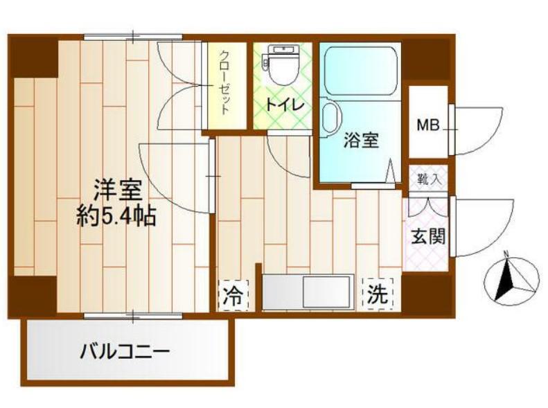 エクセリア神楽坂(1K/4階)の間取り写真