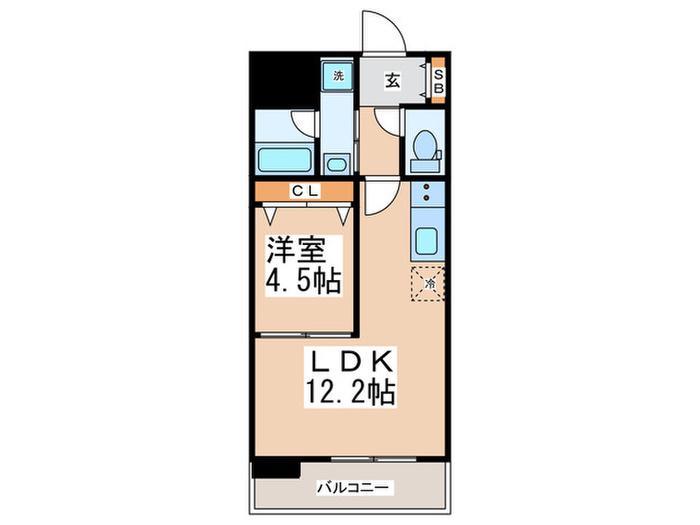 リーゾエパーネ(1LDK/6階)の間取り写真