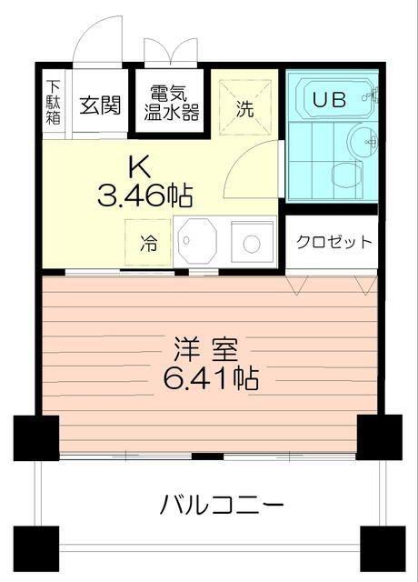 ART赤羽(1K/4階)の間取り写真