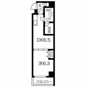 メインステージ板橋ウエスト(1DK/5階)の間取り写真