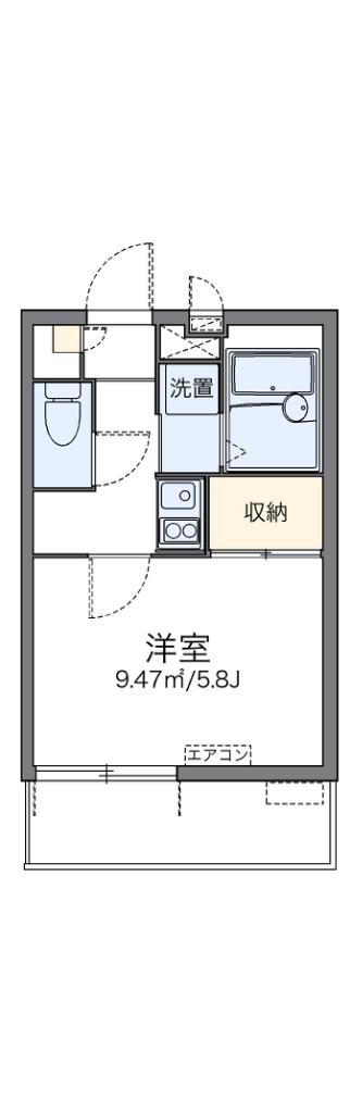 レオパレスパルフェタムール北沢(1K/3階)の間取り写真