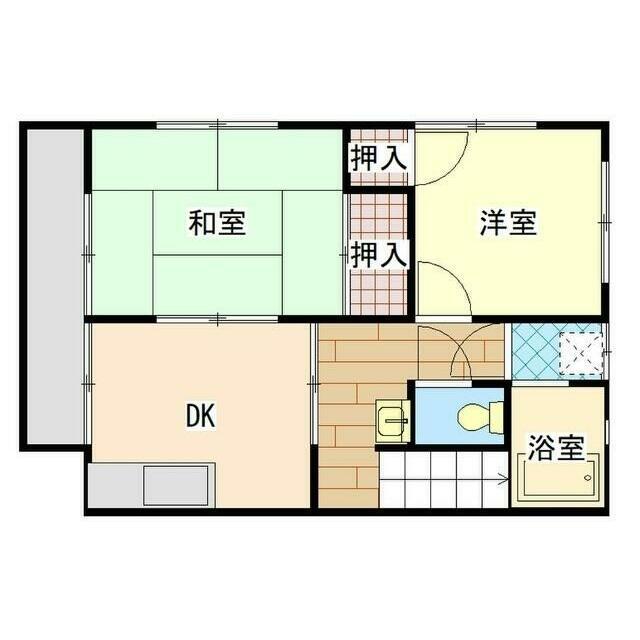 ヤスコビル(2DK/2階)の間取り写真