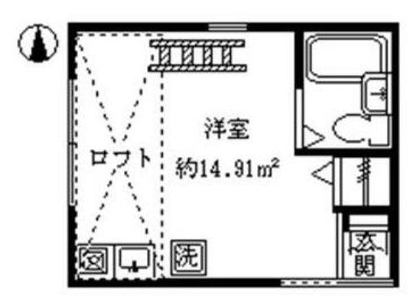 コーポ新宿(ワンルーム/2階)の間取り写真