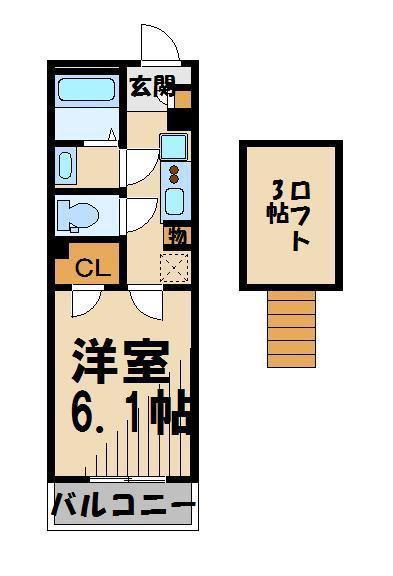 レオネクスト川口芝公園(1K/1階)の間取り写真