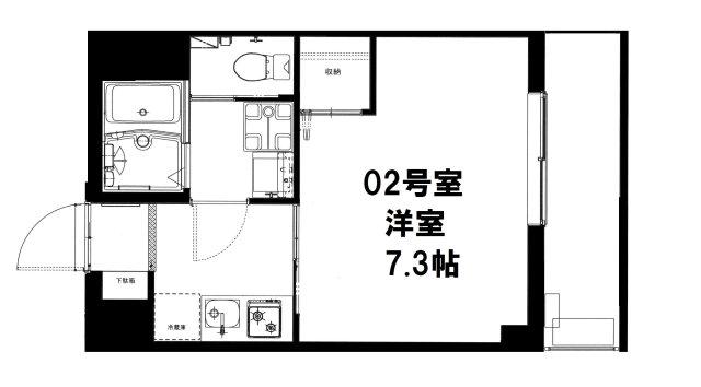 B CASA 横濱大口(1K/5階)の間取り写真