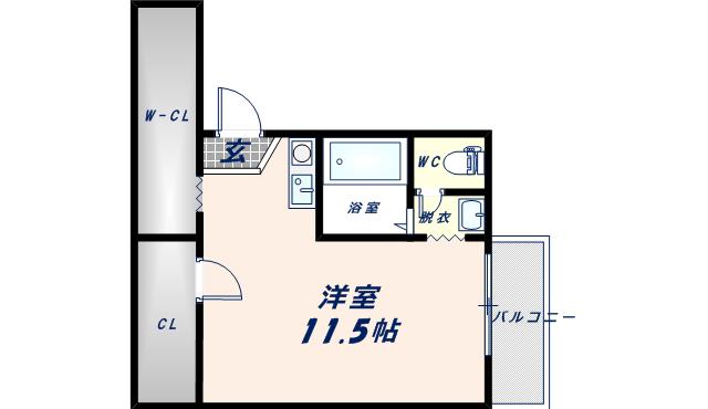 グローリアビル(ワンルーム/7階)の間取り写真