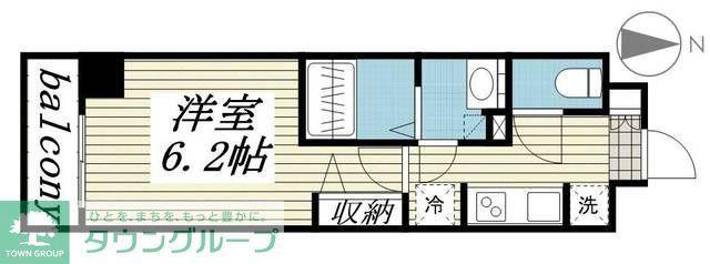 N-STAGE八王子II(1K/8階)の間取り写真