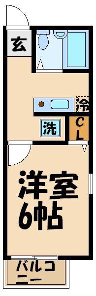 プレジールクレール(1K/1階)の間取り写真